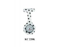 KC 220K Nurse Pin - White w/ Black Polka Dots